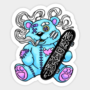 WASTED BEAR Sticker